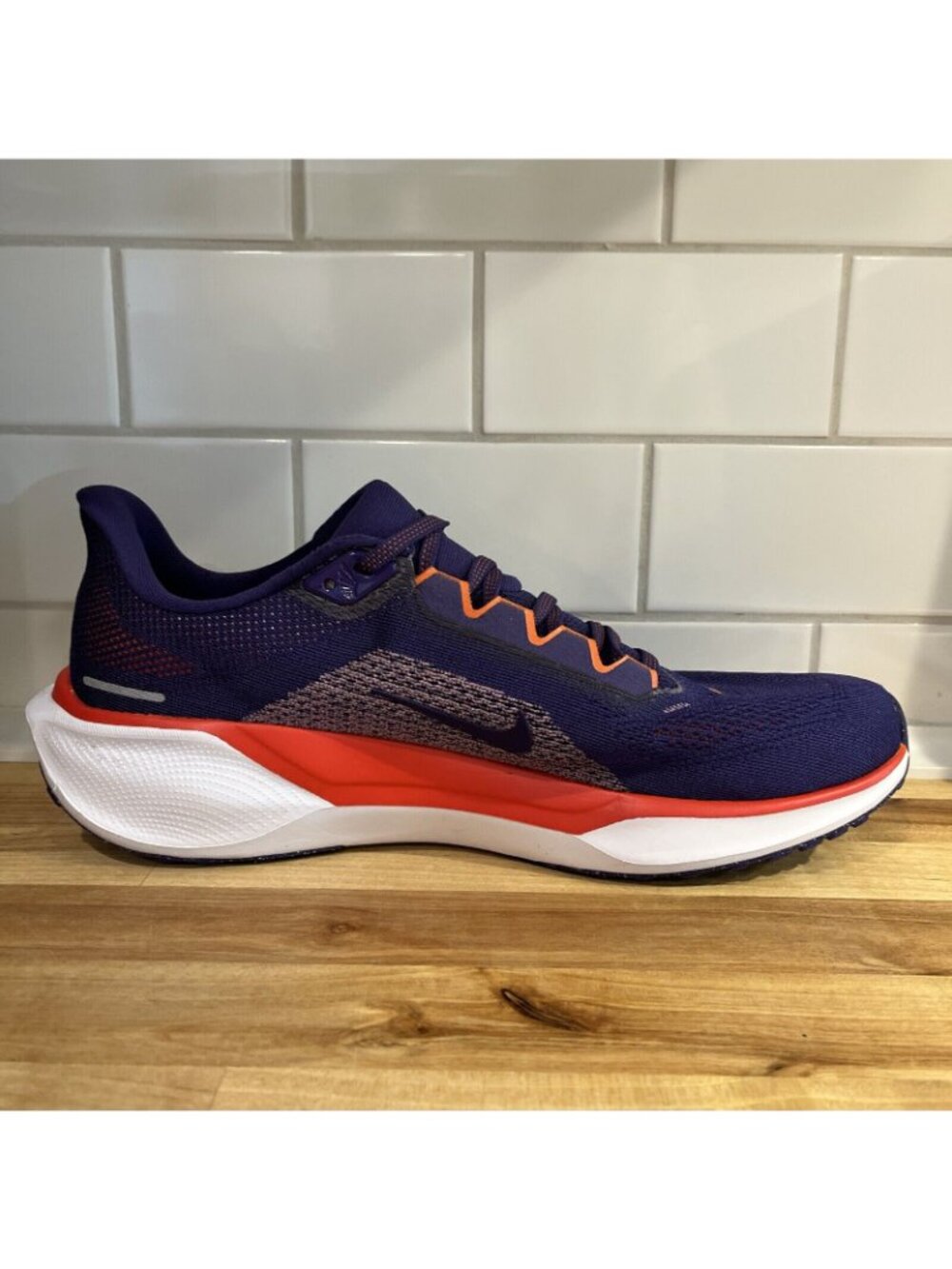 Nike Pegasus 41 Clemson Tigers Running Shoes Men's SZ 11 Purple Mesh FZ5108-500 - Picture 3 of 12